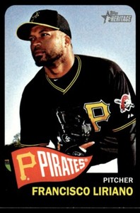 2014 Topps Heritage Black Border Francisco Liriano Pittsburgh Pirates #73
