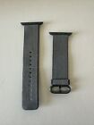 Apple Watch Band Woven Nylon Black Space Gray Stainless Steel Buckle 42mm