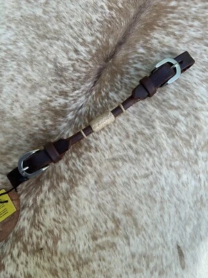 SHOWMAN PRODUCTS Western Oiled Leather Rolled Curb Strap for Horse Bridles Horse Tack FREE SHIP