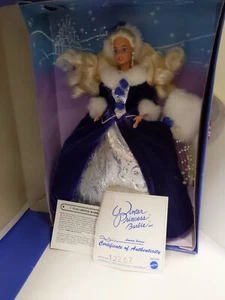 Barbie princesa de invierno vintage 1993 #10655 Mattel muñeca de moda navideña - en caja original - Imagen 1 de 3