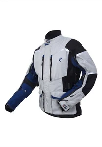 Motorcycle Rukka Rimo-R Tex Jacket Men's Grey/Blue Size: 56 - Picture 1 of 2