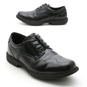 Nunn Bush Men's 8.5 M Kor Black Leather Upper Lace Up Dress Oxford Comfort Gel - Picture 1 of 12