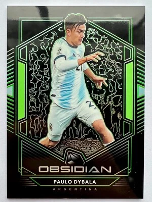 PAULO DYBALA 2019-20 PANINI OBSIDIANA FÚTBOL ARGENTINA VERDE ELÉCTRICO 8/25 SSP Foto 1 de 2