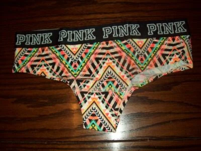 NUEVO CON ETIQUETAS BRAGAS VICTORIA'S SECRET ROSA XTRA TIRO BAJO ALGODÓN CHEEKSTER 334609 TRIBAL Foto 1 de 2