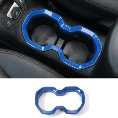 Front Water Cup Holder Frame Trim Cover Decor Bezel Blue For Jeep Renegade 2016+ - Imagem 1 de 4