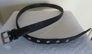 Liz Claiborne- Black-Canvas w Logo Belt -Medium - 36” L & 1” W - Picture 1 of 5