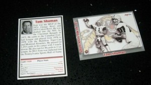 TOM SHUMAN (Penn State PSU ) 2020 CFL Jogo Alumni series card #610 