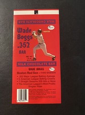 1990 Pacific Candy Co. Wade Boggs .352 Bar Wrapper Red Sox