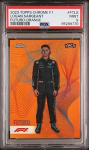2023 Topps Chrome Formula 1 F1- Futuro Orange #FT-LS Logan Sargeant /25 PSA 9 RC - Picture 1 of 2