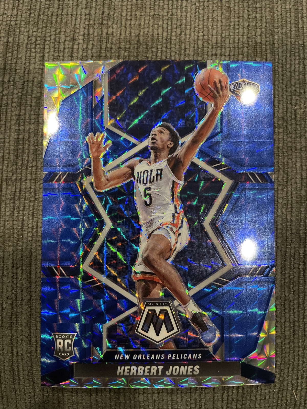 2021-22 Mosaic Basketball RC Blue Mosaic /99 Herbert Jones #231 Pelicans