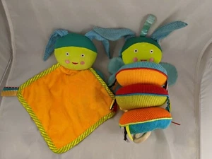 Manhattan Toys Bug Buggybu Lovey Blanket Musical Toy Lot Stuffed Animal Toy - Picture 1 of 11