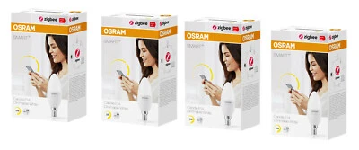 4x OSRAM Smart+ LED ZigBee Lampe E14 warmweiß dimmbar EEK: F (Spektrum A bis G) - Bild 1 von 4