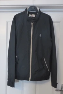Mens Original Penguin Light Weight Jacket Dark Blue Button Pockets M VGC - Picture 1 of 16