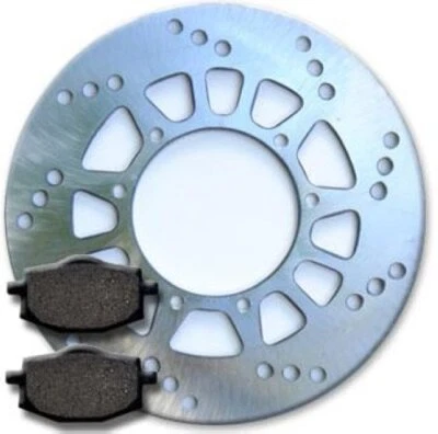 Front Stainless Steel Brake Disc Rotor + Pads for Yamaha XT 350 (1985-2000) - Image 1 of 3