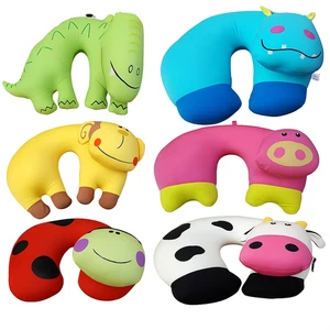 U Shaped Memory Foam Neck Pillow Soft Animal Face Comfortable Travel Cushion - Picture 1 of 5