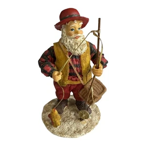 Vintage Fisherman Santa Figurine Hand Painted Christmas Decoration Size Small   - Picture 1 of 5