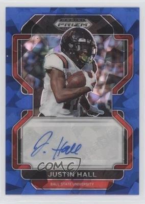 2023 Panini Prizm Draft Picks 2022 Update Blue Ice /75 Justin Hall #RA-JHA Auto - Image 1 of 2