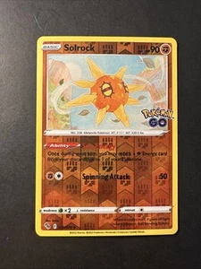Juego Pokemon Go 2022 Nintendo reverso holográfico holográfico lámina Solrock 39/78 - Imagen 1 de 2