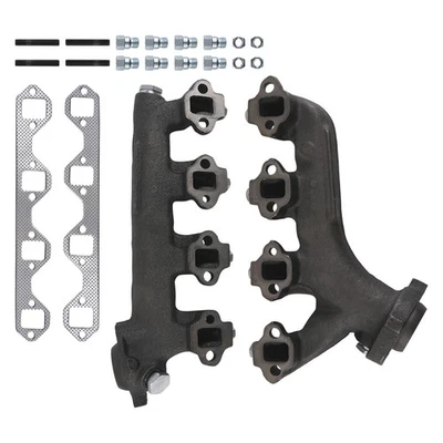 Par de colectores de escape de hierro fundido para Ford Bronco F-150 E-250 V8 5,8 L 1988-1997 Foto 1 de 4