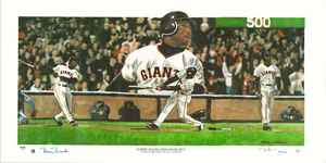 Barry Bonds San Francisco Giants Autographed Signed Canvas Poster PSA COA 23671 - Picture 1 of 3