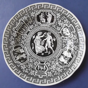 Spode schwarz Transferware "griechisch" Brot oder Dessert Teller - 6-1/4" - mehrere verfügbar - Bild 1 von 4