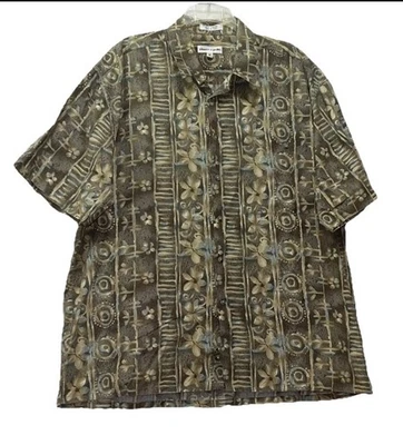 Pierre Cardin hawaiian shirt Floral mens size xl euc e1750 - Image 1 of 4