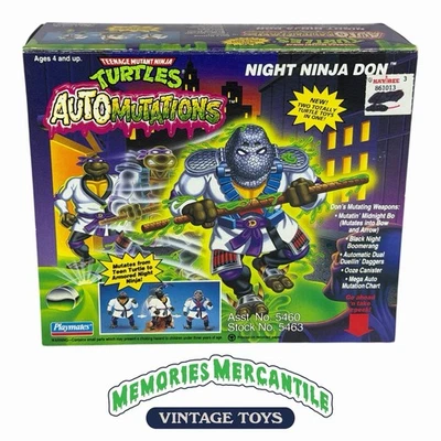 Figura de acción Night Ninja Don TMNT Auto Mutations 1993 Playmates NUEVA SIN USAR SELLADA Foto 1 de 4