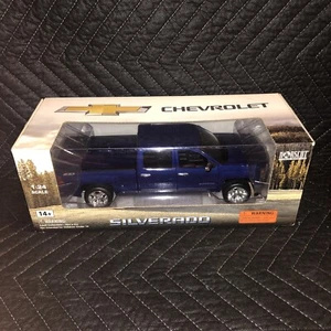 NORSCOT 1/24 BLUE 2014-15 CHEVY SILVERADO Z71 TRUCK NEW IN BOX - Picture 1 of 8