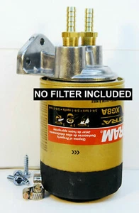 Harley Triumph Remote Engine Oil Filter Mount 3/4"-16 NO FRAM XG8A 2 PT 3/8" HB  - Bild 1 von 4