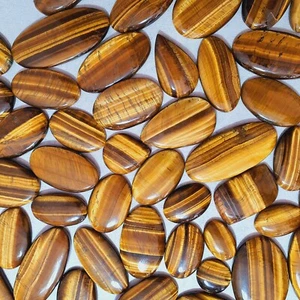Natural Tiger's Eye Loose Gemstone For Bracelet Supply Cabochon - Picture 1 of 4