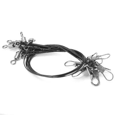 PRIOSTAHL 10x Stahlvorfach Hecht Zander Wels Wobbler Stahlvorfächer Angel Vorfach Wirbel