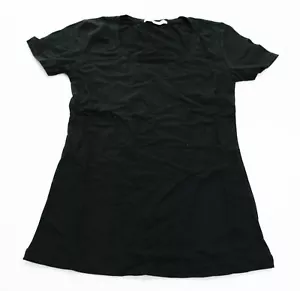 Active Basic Women's Solid Short Sleeve Scoop Neck T-Shirt KH4 Black Small - Picture 1 of 3