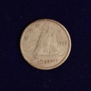Canada 1956 10 CENT - Nice Coin Book filler ~ average circulated - Picture 1 of 2