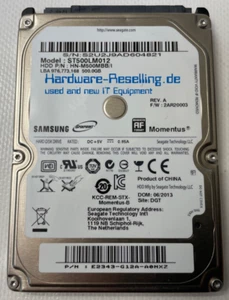 Samsung Seagate Momentus 500GB 3G 5.4K SATA II 2,5" ST500LM012 HN-M500MBB/I - Afbeelding 1 van 1