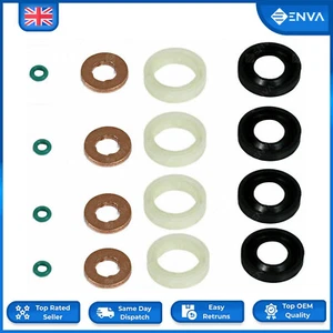 Fiat Scudo 1.6 D Multijet 2007 on Fuel Injector Seal Washer O-Ring Protector Set - Picture 1 of 4