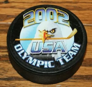 2002 Olympic Winter Games USA Hockey TEAM Hockey Puck - Picture 1 of 2