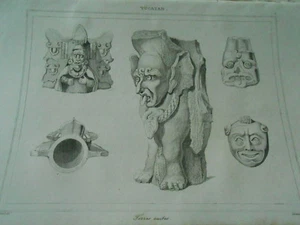 Gravure 1843 - Yucatan Terres Cuites  - Imagen 1 de 1