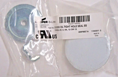 Cooper B-Line S100SS 100 1" acero inoxidable hermético al aceite sello de orificio Foto 1 de 4