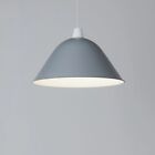 Ceiling Light Shade Calume Easy Fit Light Grey Metal Light Cover Goodhome 48Cm
