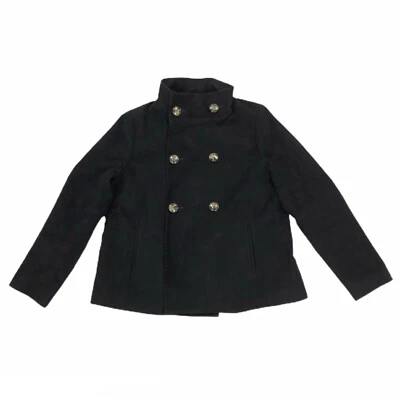 A.P.C. Women's Black Peacoat Jacket Size 40 Rayon Blend Made in Poland - Image 1 of 4