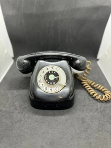 Old Rotary Phone Tesla Retro Desk Telephone Black Bakelite Phone  1965 - Picture 1 of 11
