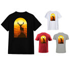 Deer Sunset Adult Unisex T Shirt - Wellness Inspirational Nature Summer Cool