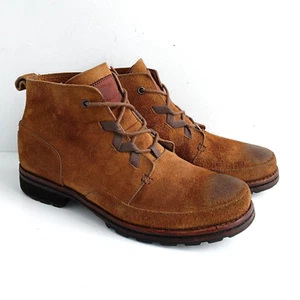 Sorel NM1930-255 Chukka Boot Brown Oiled Suede Patina Men's Size 10 Lace Up - Picture 1 of 11