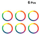 6 Pcs Rainbow Color Bracelet Lgbtq Wristband Lesbian Pride Wristbands