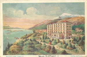 BAVENO LAGO MAGGIORE ITALIEN HOTEL SIMPLON ALTE MOLTENI POSTKARTE ANSICHT - Bild 1 von 2