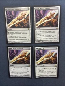MTG 4X FOIL DARKSTEEL WAND OF THE ELEMENTS NM JAPANESE + ENGLISH RARE ARTIFACT - Picture 1 of 6