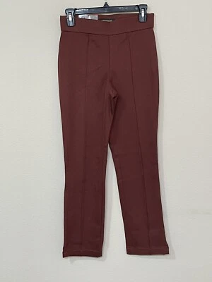 Christian Siriano Women’s Brown/Red Mid Rise Pull On Stretch Ankle Pants s XS - Image 1 of 4