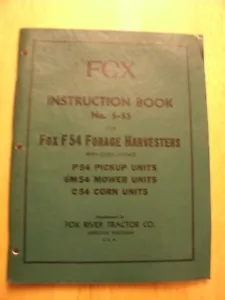 Fuchs Lehrbuch Fuchs Futtererntegerät Modell F54 Nr. 5-55 P54 6M 54 C54 Stück - Bild 1 von 11