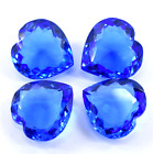 194 Caret Certified Heart Shape Blue Topaz Loose Gemstone 6 Pieces Lot 26 Mm