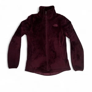 The North Face Fleece Shirt Jacket Full Zip Burgundy Women’s Size X-Small Retro - Picture 1 of 5